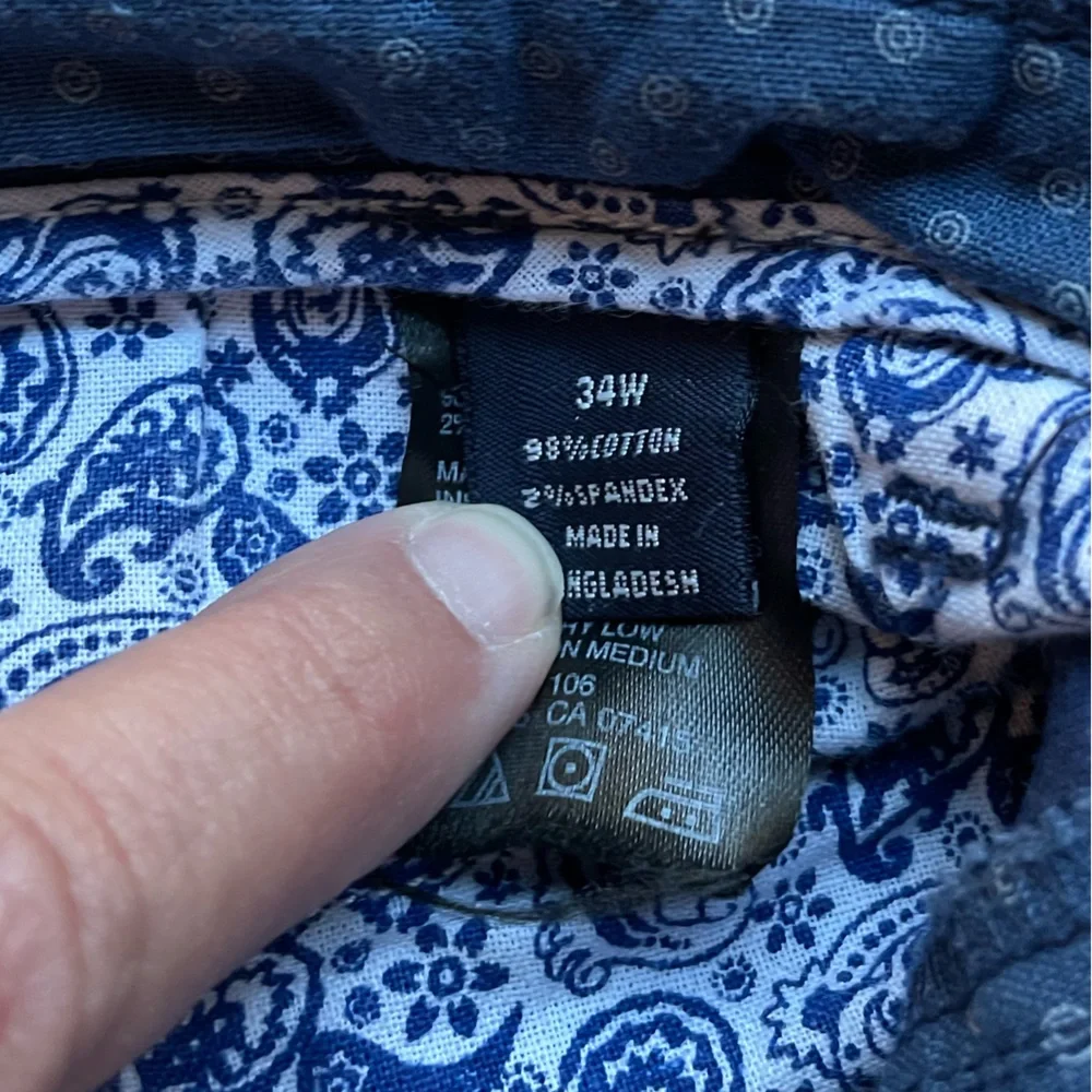 Men’s Cotton Nautica Shorts Sz. 34 Blue - Picture 5 of 7